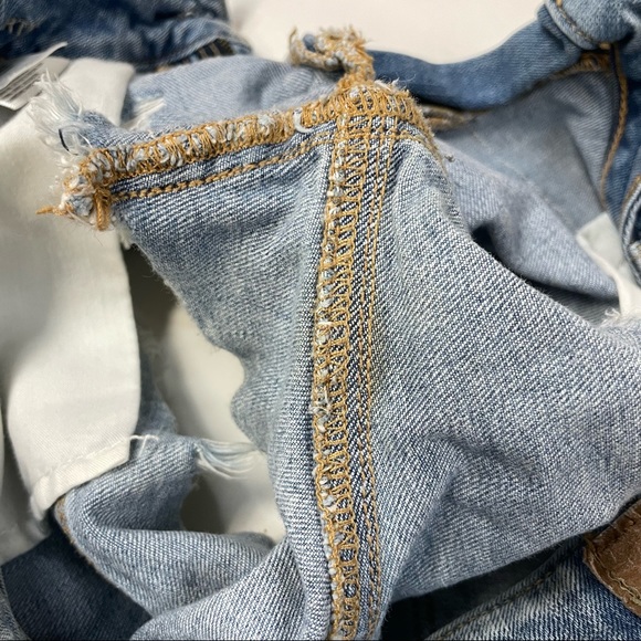 American Eagle Womens Size 6 Hi Rise Shortie Shorts Jean Lace Stretch #0424 - Picture 10 of 11